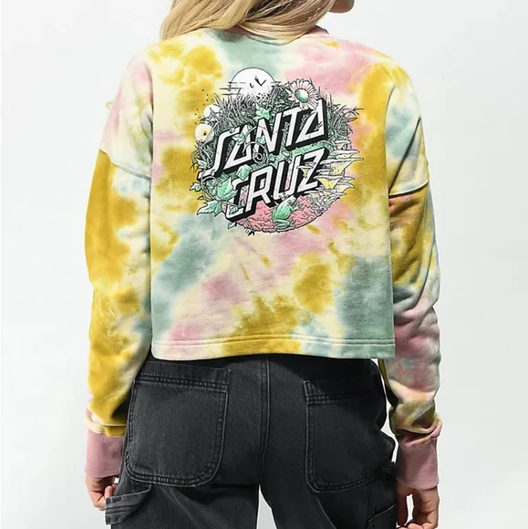 Santa cruz top tie dye sweatshirt
